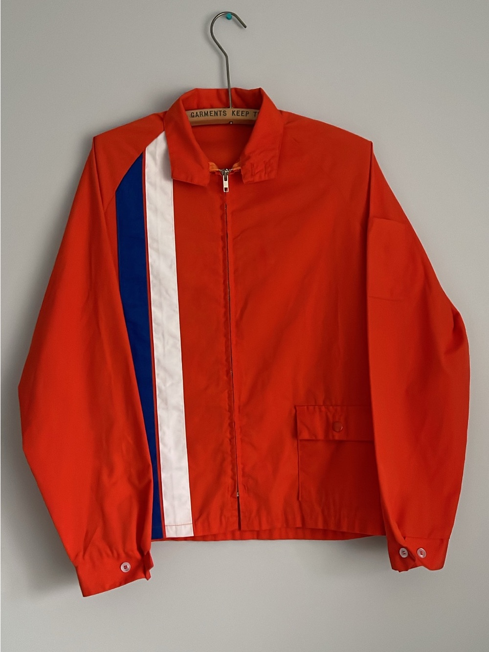 Vintage 1970s Swingster Cotton Blend Racing Jacket Size Medium 22.5x25